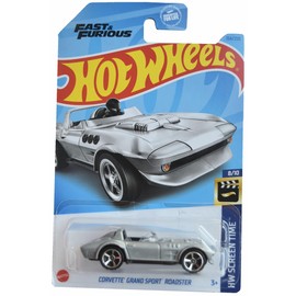Hot Wheels Corvette Grand Sport Roadster, HW Screen Time 8/10 [Silver] 154/250
