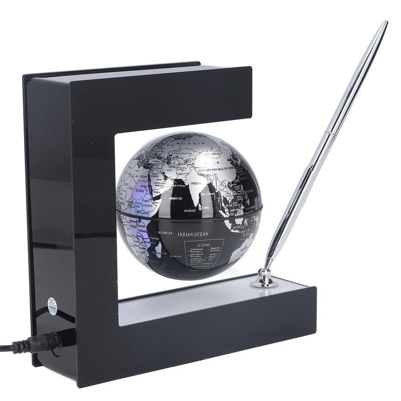 Magnetic Levitation Globe E Shaped Floating Decoration Ornament 100‑240V for