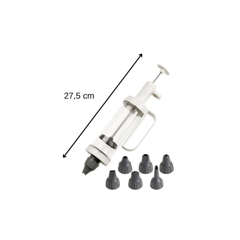 Dr. Oetker 1982 One-Handed Icing Syringe with 6 Nozzles