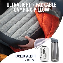 SEA TO SUMMIT Aero Down Pillow, Deluxe, Gray