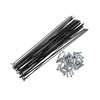 BULLSPANN 36pcs Steel Spokes for Bicycle Bike Spokes 14G 282mm