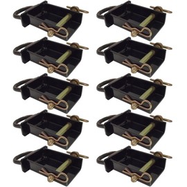 10 New Heavy Duty Flatbed Trailer Removable D-Ring Stake Pocket Rated 12,000 lbs.