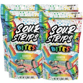 Sour Strips Bites-Four Pack - Flavor: Rainbow
