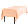 LinenTablecloth 70 X 120 in. Rectangular Polyester Tablecloth Peach