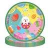 16Pcs Easter Party Paper Plates,Green 9 inch Paper Plate Happy