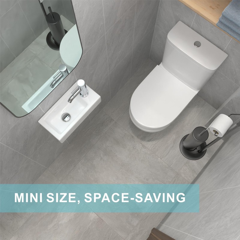 J-FAMILY 14.5'' x 7'' Small Wall Mount Sink Rectangle Porcelain