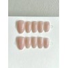 Daily mute tone skin color handmade nail tips - Petit