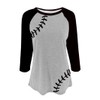 ZUNQKG Womens Baseball Mom Shirts 3 4 Sleeve Crewneck Casual