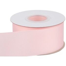 Tekdeere 2 inch Solid Lt. Pink Grosgrain Ribbon 25 Yards, Perfect for Gift Wrapping, Crafts, Bows Making, Sewing, Wreaths, Hair Accessories and Wedding Decoration