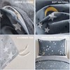 DuShow Cotton Cot Bed Duvet Cover Set,Gray Moon Toddler Duvet