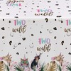APOWBLS Two Wild Birthday Tablecloth Decorations, Disposable Safari Jungle Theme