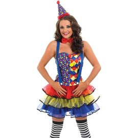 Fun Shack FN3449XL Costume, Womens, Clown Tutu Dress, Women: 20-22,Clown Tutu Dress