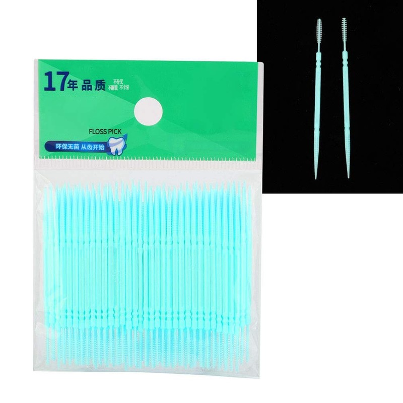 Palillo de dientes de doble cabeza, 100 piezas/bolsa Palillo de