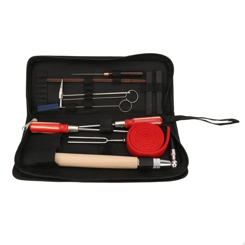 13pcs Piano Tuning Maintenance Tools Kit Screwdriver Wrench Hammer with