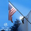 Flagpole Light Solar Powered -one lamp for Three Purposes-7.5 "Adjustable