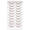 10 Pairs Brown False Eyelashes Clear Band Cartoon False Eyelashes