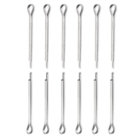 DTGN 1mm x 12mm (DxL) Clip Cotter Pins 304 Stainless Steel Silver for Machines Screw Fasteners 30pcs