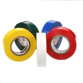 Scotch Scotch Vinyl 35 Electrical Tape, 5 Rolls, Multi-Color Pack, Ideal for Cable Jacket Repair & Electrical Insulation, Premium Vinyl Material for Durability, Indoor & Outdoor Use, High Adhesion (10457DC)