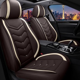 CTDS Car Seat Covers for Chevy Equinox 2005-2026, Stylish Sport Seat Cover, Premium Nappa Leather Car Seat Cover. Automobile Seat Covers Sets.(Standard 2 Seats/Coffee Color)