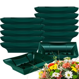 Mumufy 12 Pcs Floral Supplies Green Design Bowls for Flower Arrangements Floral Arrangements Supplies Containers Florist Decorative Bowls for Fresh Flower Holiday Wedding Party Decor