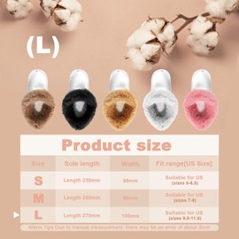 Warm Insoles, Fur Lined Insoles for Women, Warm Insoles for Shoes, Soft Removable Thermal Shoe Insoles for Outdoor and Indoor Use (Size L, Black)