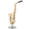 Saxophone Model, 14cm Miniature Alto Saxophone Replica with Stand and