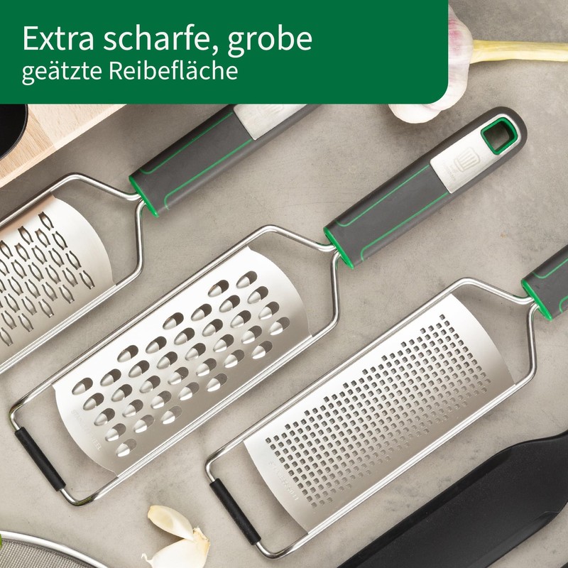 Chefkoch Premium Coarse Hand Grater - For Coarse Grating Cheese,