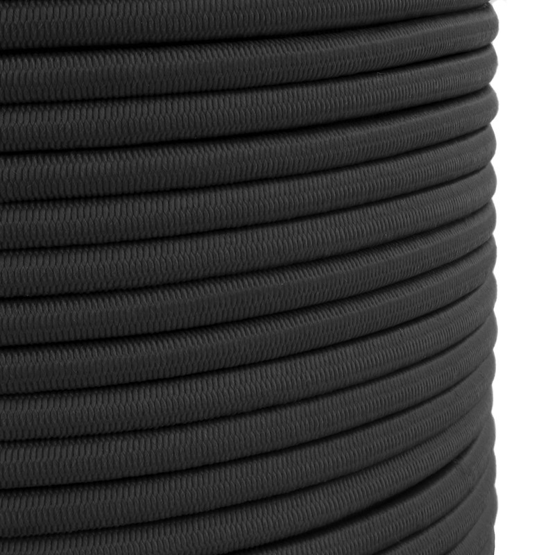 10 m / 32 ft of 6 mm Black Elastic
