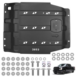Bopowo Skid Plate Compatible with 2015-2022 Ford F150 4WD 2.7L EcoBoost, 3.3L, 3.5L EcoBoost, 3D Manganese Steel Splash Panel Shield Replace OEM Diaper