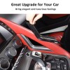 carcartrim-2022 Carbon fiber Look Gear Shift Side Strip Cover For