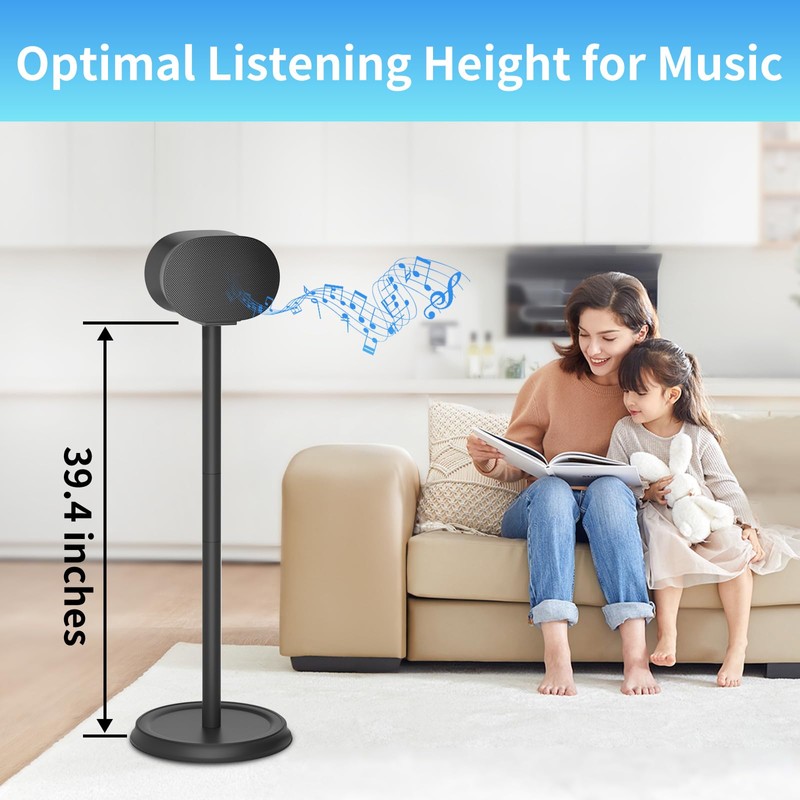 Heavy-Duty Speaker Stand for Sonos Era 300 Stand with Cable