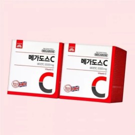 Goryeo Eundan Korea Eundan Megadose C Vitamin C 2000mg / 고려은단 메가도스C 비타민C 2000mg X 100포 (200g) 2개 2000 2g x 4606771 코엔자임Q10+식물성 오메가3 밸런스