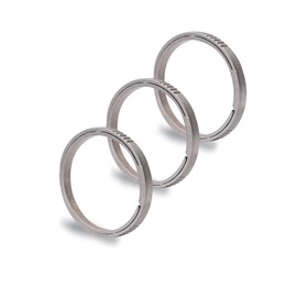 TIKIDESIGN Titanium Key Rings, 30/25/19 mm, Side Pressing Design, 3 Pack (Sandblasted)