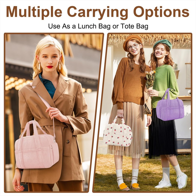 KUBYA Lunch Box Lunch Bag for Women Adults Men, Cute