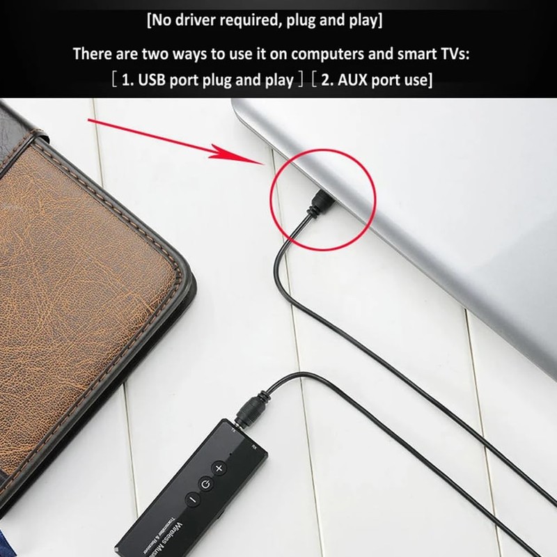 Snblzhef -360 Bluetooth Audio Receiver Bluetooth Audio Transmitter Wireless 3.5mm