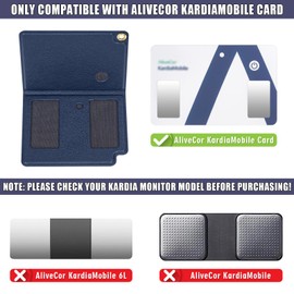 MGZNMTY Portable Hard Travel Case for AliveCor Kardia Mobile Card Heart Rate Monitor/Kardiamobile Card Personal EKG Monitor Devices (Case Only)(Navy Blue)