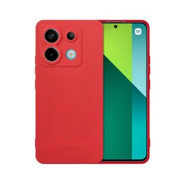 ATTI Funda Molan Cano Soft Jelly Silicon Tacto Suave Delgado a la Medida de Su Celular para Redmi Note 13 Pro 5G (Rojo)