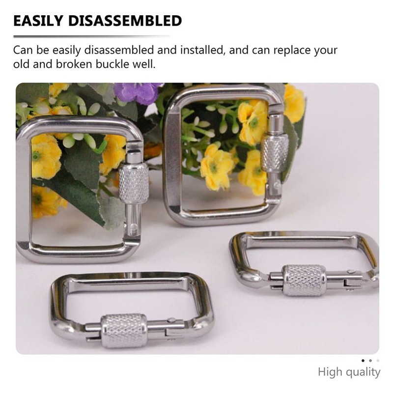 ifundom 3pcs Stainless Steel Square Quick Link Heavy Duty Locking