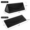 SOHUPAC Foldable Glasses Case With Clean Cloth, PU Portable Sunglasses