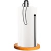 Wood Paper Towel Holder Countertop, TONLEA Kitchen Paper Towel Holder