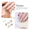 FOMIYES 5pcs Creative Metal Nail Art Patches Decorative Designs Fingernail