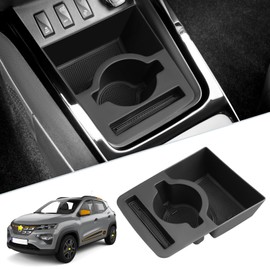 SKTU Centre Armrest Organiser Compatible with Dacia Spring Electric EV 2021-2024 Multifunctional Storage Box for Centre Console Armrest with Cup Holder