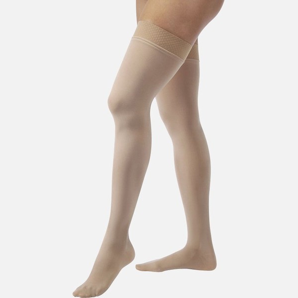JOBST Relief Thigh High 20-30 mmHg Compression Socks, Closed Toe, Beige, X-Large