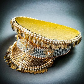 ILOVEMASKS Gold FESTIVAL STEAMPUNK BURNING-MAN SPARKLY Head-Dresse Half Captains Party Hat