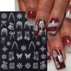 9 Sheets New Year Nail Stickers 3D Self-Adhesive Santa Claus