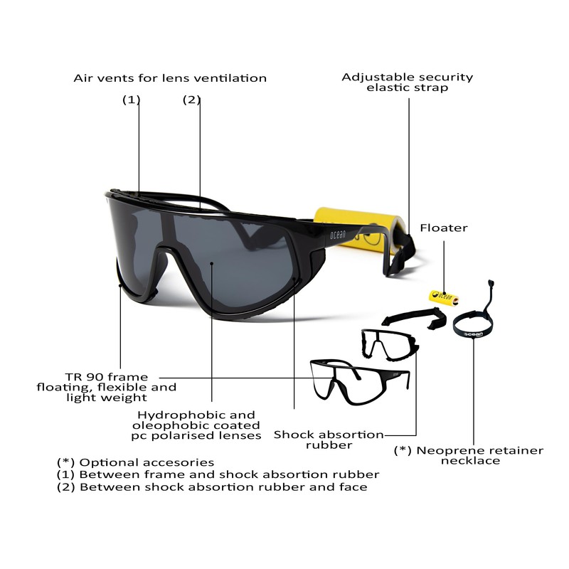 OCEAN KILLY WATER Floating Sunglasses for Water Sports Polarized Kitesurf