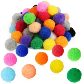 Pllieay 60pcs 5CM Fluffy Pom Poms Balls Assorted Pompoms Arts and Crafts for DIY Creative Crafts Decorations, 15 Colors