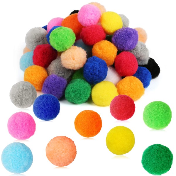 Pllieay 60pcs 5CM Fluffy Pom Poms Balls Assorted Pompoms Arts and Crafts for DIY Creative Crafts Decorations, 15 Colors