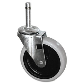 Rubbermaid Commercial 3424-L6 Replacement Swivel Bayonet Caster 4" Wheel Thermoplastic Rubber Black