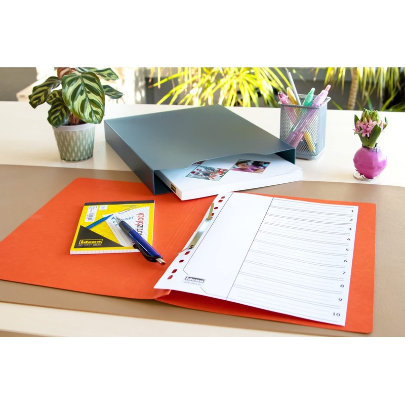 Idena 300041 Cardboard Folders A4 10 Items Green / Yellow